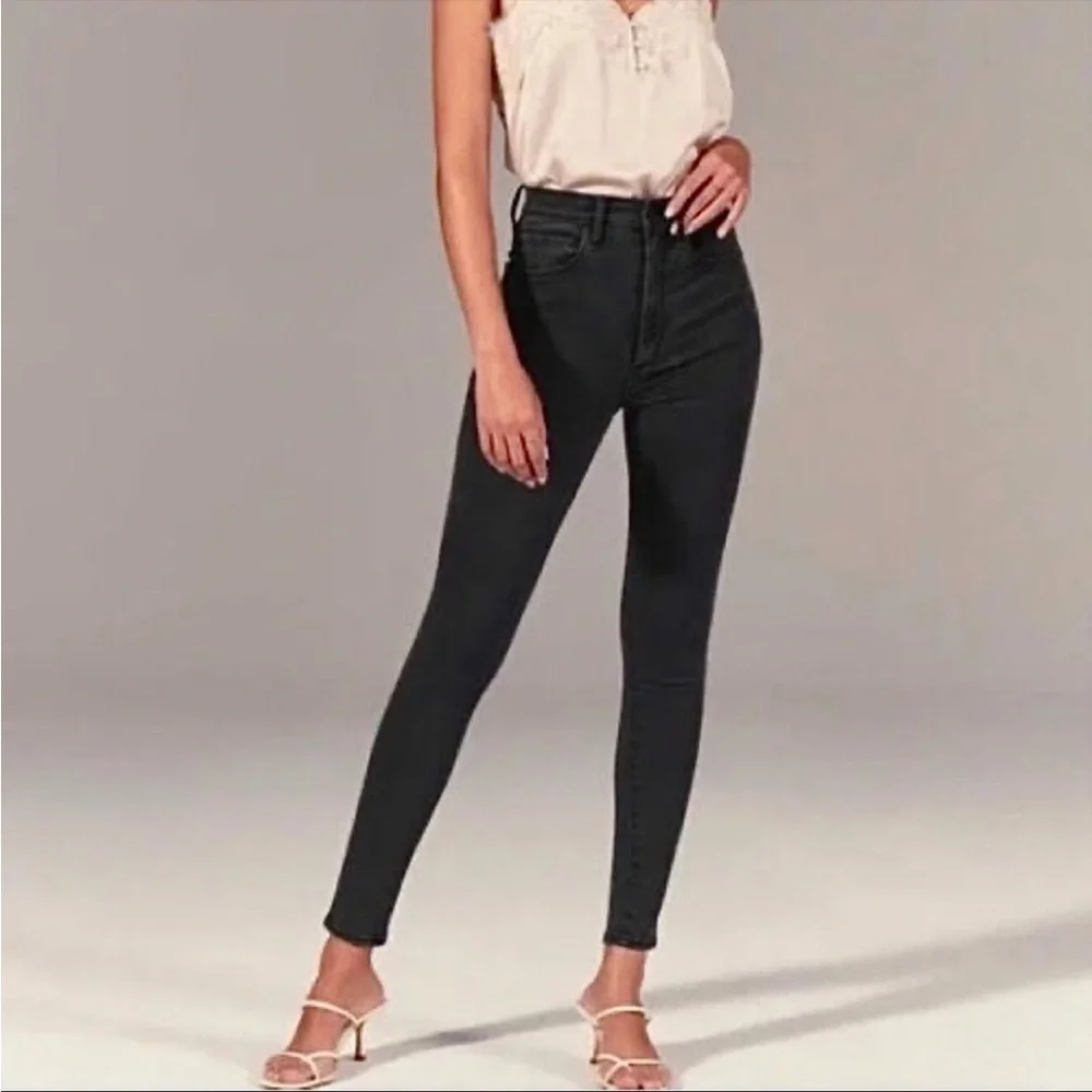 Abercrombie & Fitch The Skinny High Rise Black Size 28 Short - Picture 2 of 9